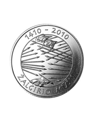 Awers monety 1 Lit 2010 600 rocznica bitwy pod Grunwaldem