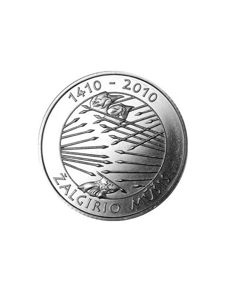 Awers monety Litwa 1 Lit 2010 600 rocznica bitwy pod Grunwaldem