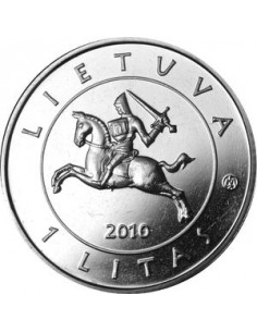 Awers monety Litwa 1 Lit 2010 600 rocznica bitwy pod Grunwaldem 2