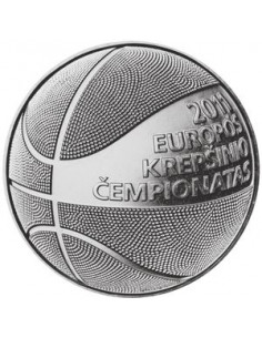 Awers monety Litwa 1 Lit 2011 Puchar Europy w koszykówce