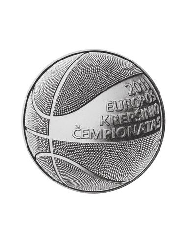 Awers monety Litwa 1 Lit 2011 Puchar Europy w koszykówce