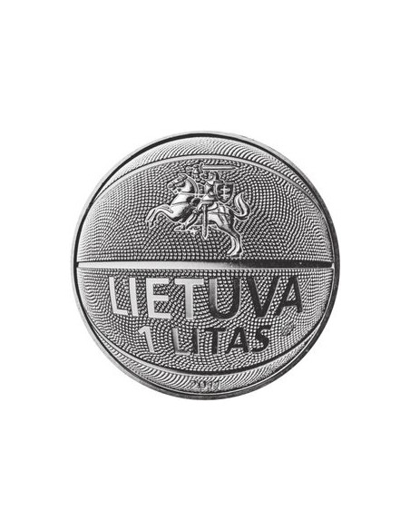 Rewers monety Litwa 1 Lit 2011 Puchar Europy w koszykówce