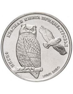 Awers monety Naddniestrze 1 Rubel 2018 Puchacz zwyczajny