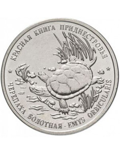 Awers monety Naddniestrze 1 Rubel 2018 Żółw błotny