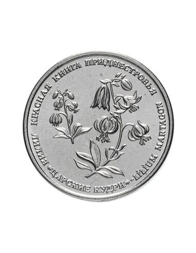 Awers monety 1 Rubel 2019 Lilia złotogłów