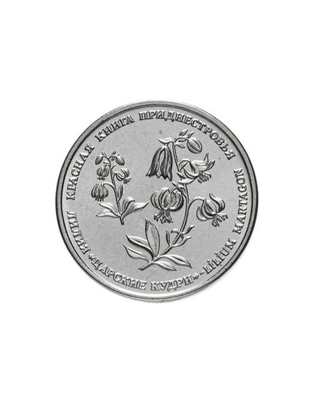 Awers monety Naddniestrze 1 Rubel 2019 Lilia złotogłów