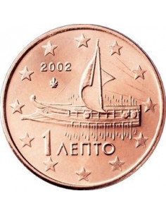 Awers monety Grecja 1 Euro Cent 2002