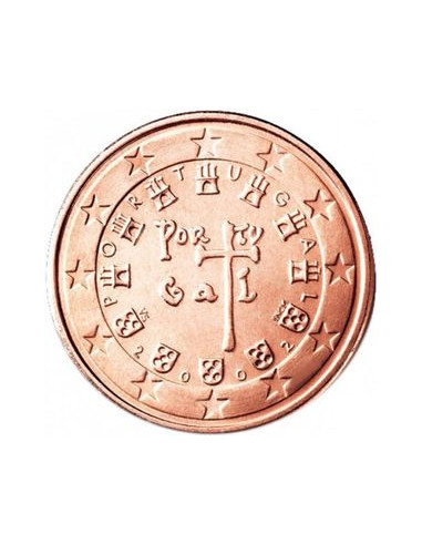 Awers monety Portugalia 1 Euro Cent 2002