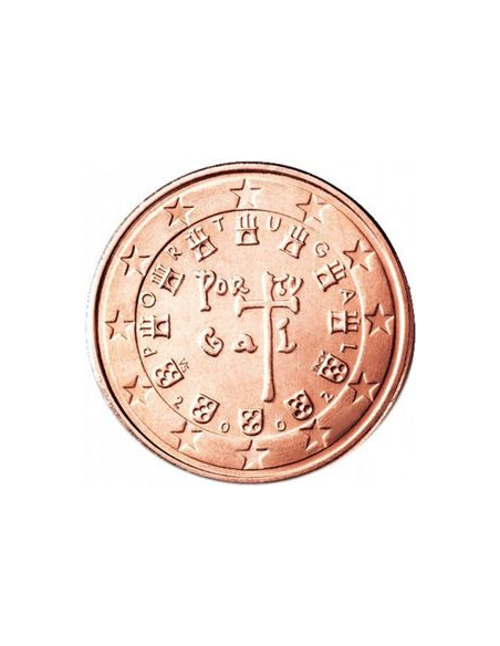 Awers monety Portugalia 1 Euro Cent 2002