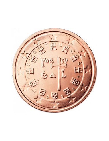 Awers monety Portugalia 2 Euro Cent 2002