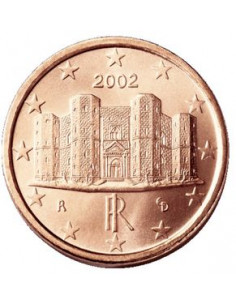 Awers monety Włochy 1 Euro Cent 2002 Bari Zamek del Monte
