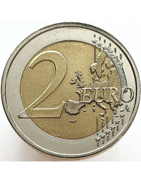 Rewers monety Słowenia 2 euro 2017 10 rocznica przyjęcia waluty euro przez Słowenię