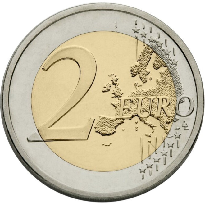 Rewers monety Hiszpania 2 euro 2018 50 urodziny króla Filipa VI