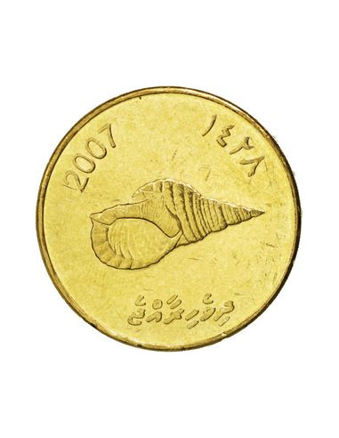Awers monety Malediwy 2 Rupie 2007 magnetyczne