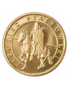 Awers monety 2 zł 2006 Historia Jazdy Polskiej: Jeździec piastowski