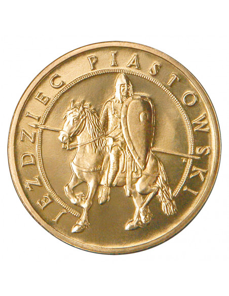 Awers monety 2 zł 2006 Historia Jazdy Polskiej: Jeździec piastowski