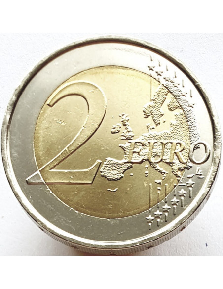 Rewers monety Hiszpania 2 euro 2015 30lecie istnienia flagi europejskiej Hiszpania