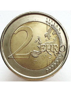 Awers monety Hiszpania 2 euro 2012 10lecie banknotów i monet euro Hiszpania 2