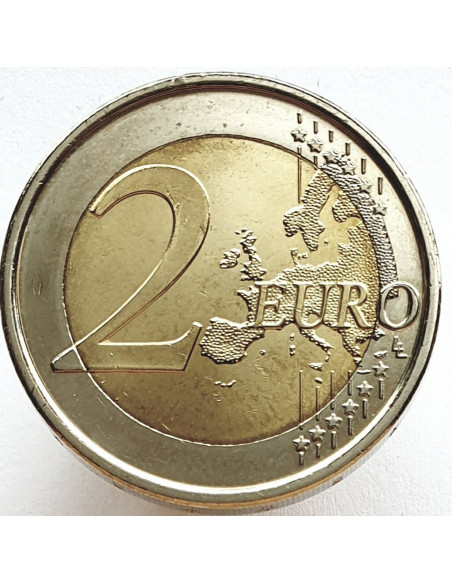 Rewers monety Hiszpania 2 euro 2012 10lecie banknotów i monet euro Hiszpania