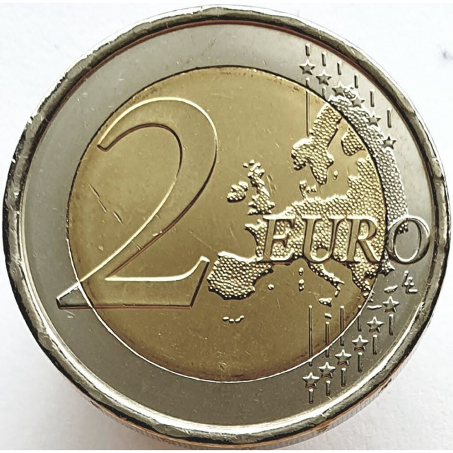 Rewers monety Hiszpania 2 euro 2011 UNESCO Alhambra Dziedziniec Lwów