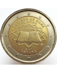 Awers monety Hiszpania 2 euro 2007 50lecie Traktatu Rzymskiego Hiszpania