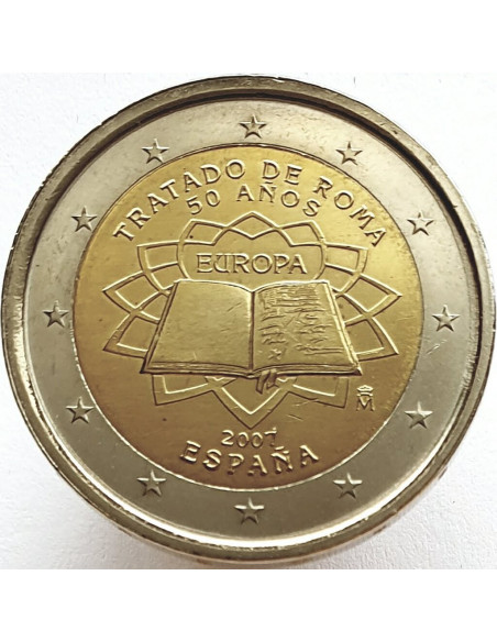 Awers monety Hiszpania 2 euro 2007 50lecie Traktatu Rzymskiego Hiszpania