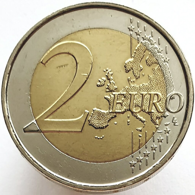 Rewers monety Hiszpania 2 euro 2007 50lecie Traktatu Rzymskiego Hiszpania