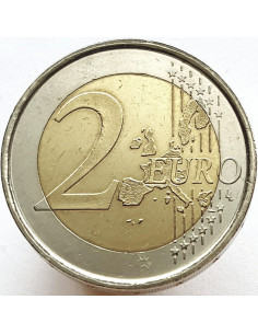 Awers monety Hiszpania 2 euro 2005 400 rocznica pierwszego wydania powieści „Przemyślnego szlachcica Don Kichota z Manczy” 2