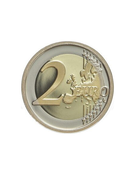 Rewers monety Watykan 2 euro 2021 450 rocznica urodzin Caravaggio