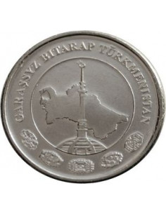 Awers monety Turkmenistan 1 Tenge 2009