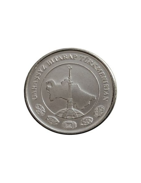 Awers monety Turkmenistan 1 Tenge 2009