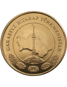Awers monety Turkmenistan 10 Tenge 2009