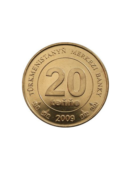 Rewers monety Turkmenistan 20 Tenge 2009