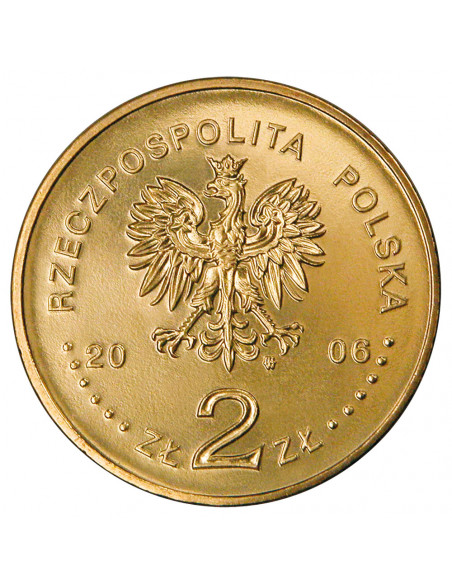 Rewers monety 2 zł 2006 100lecie Szkoły Głównej Handlowej w Warszawie