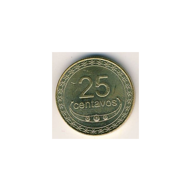 Rewers monety Timor Wschodni 25 Centavo 2004