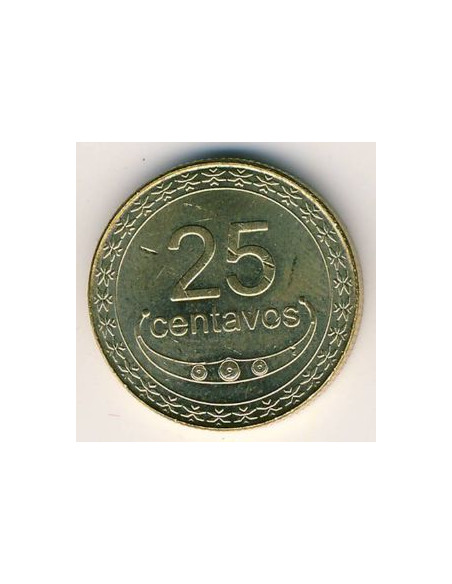 Rewers monety Timor Wschodni 25 Centavo 2004