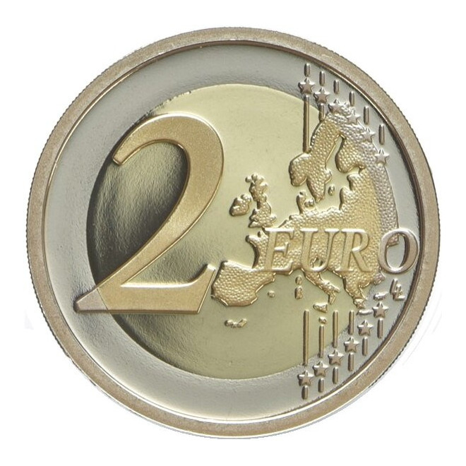 Rewers monety Watykan 2 euro 2020 500 rocznica śmierci Raffaello Sanzio