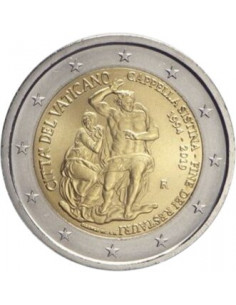 Awers monety Watykan 2 euro 2019 Zakończenie prac restauratorskich przy Kaplicy Sykstyńskiej