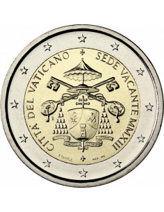 Awers monety Watykan 2 euro 2013 Sede Vacante 2013