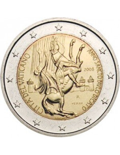 Awers monety Watykan 2 euro 2008 Rok Św. Pawła