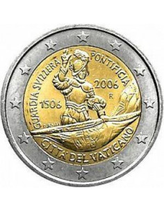 Awers monety Watykan 2 euro 2006 500lecie Gwardii Szwajcarskiej