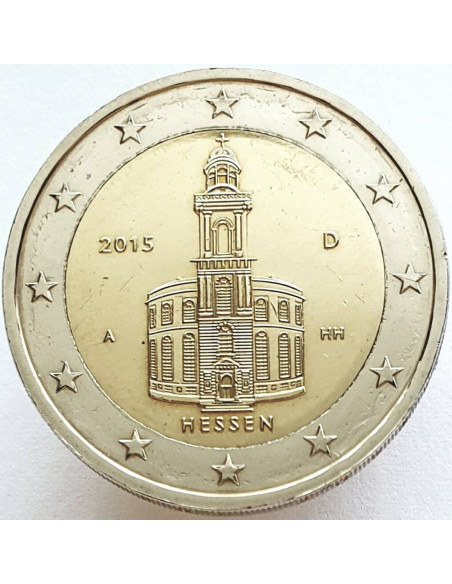 Awers monety Niemcy 2 euro 2015 Hesja