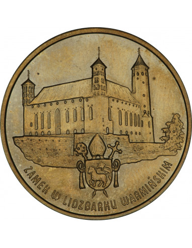 Awers monety 2 zł 1996 Zamki i pałace w Polsce: Zamek w Lidzbarku Warmińskim