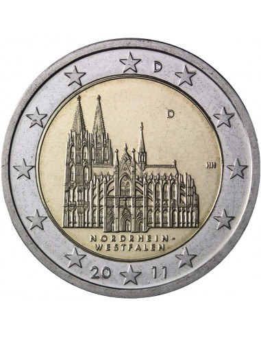 Awers monety Niemcy 2 euro 2011 Nadrenia PółnocnaWestfalia