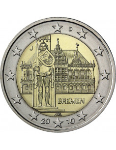 Awers monety Niemcy 2 euro 2010 Brema