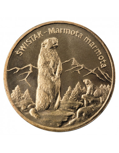 2 zł 2006 - Zwierzęta świata: Świstak (łac. Marmota marmota)
