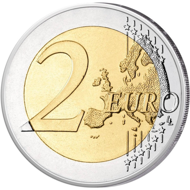 Rewers monety Niemcy 2 euro 2009 10lecie wprowadzenia systemu euro Niemcy