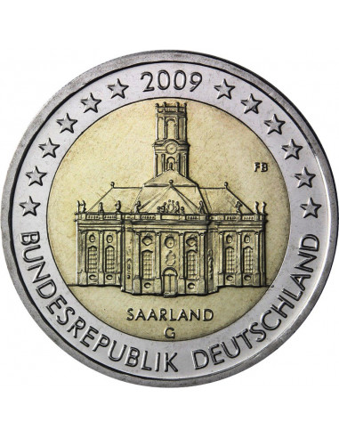 Awers monety Niemcy 2 euro 2009 Saara