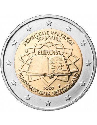 Awers monety 2 euro 2007 50lecie Traktatu Rzymskiego Niemcy