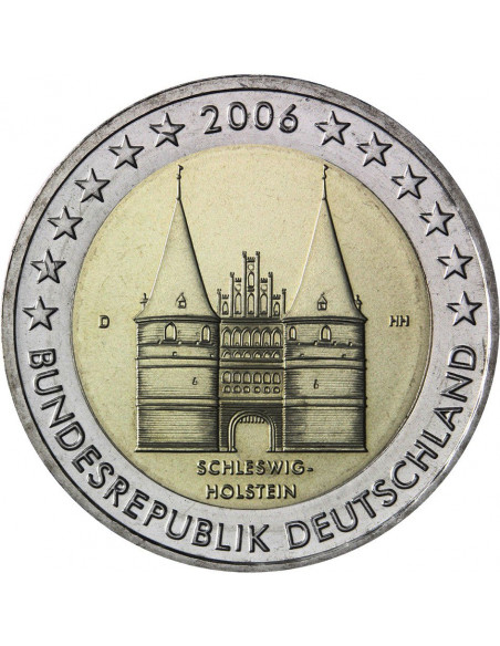 Awers monety Niemcy 2 euro 2006 SzlezwikHolsztyn